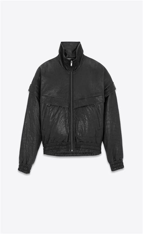 Saint Laurent bomber jacket in grained lambskin